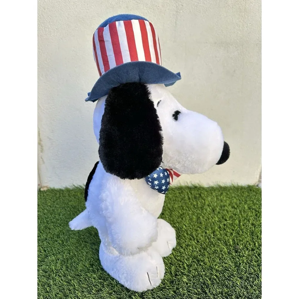 SNOOPY 4th of July PORCH DOOR GREETER PATRIOTIC USA PEANUTS PLUSH 22" Decoration - Picture 3 of 14